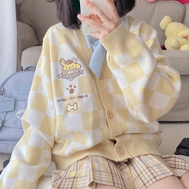 Pompurin Buttoned Yellow Cardigan Pompurin Buttoned Yellow Cardigan