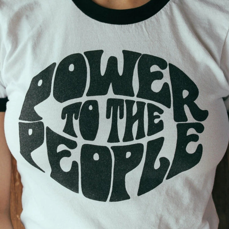 Power to the People Ringer Tee Power to the People Ringer Tee