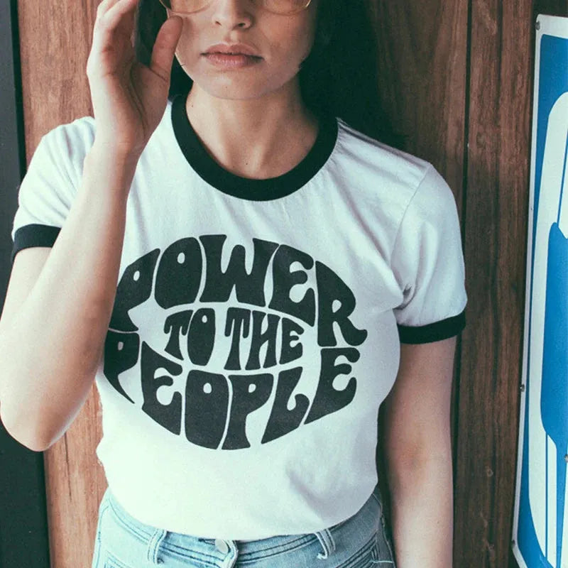 Power to the People Ringer Tee Power to the People Ringer Tee
