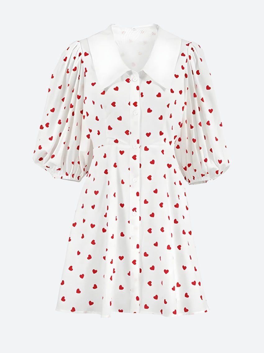 Puff Sleeve Mini Dress Puff Sleeve Mini Dress