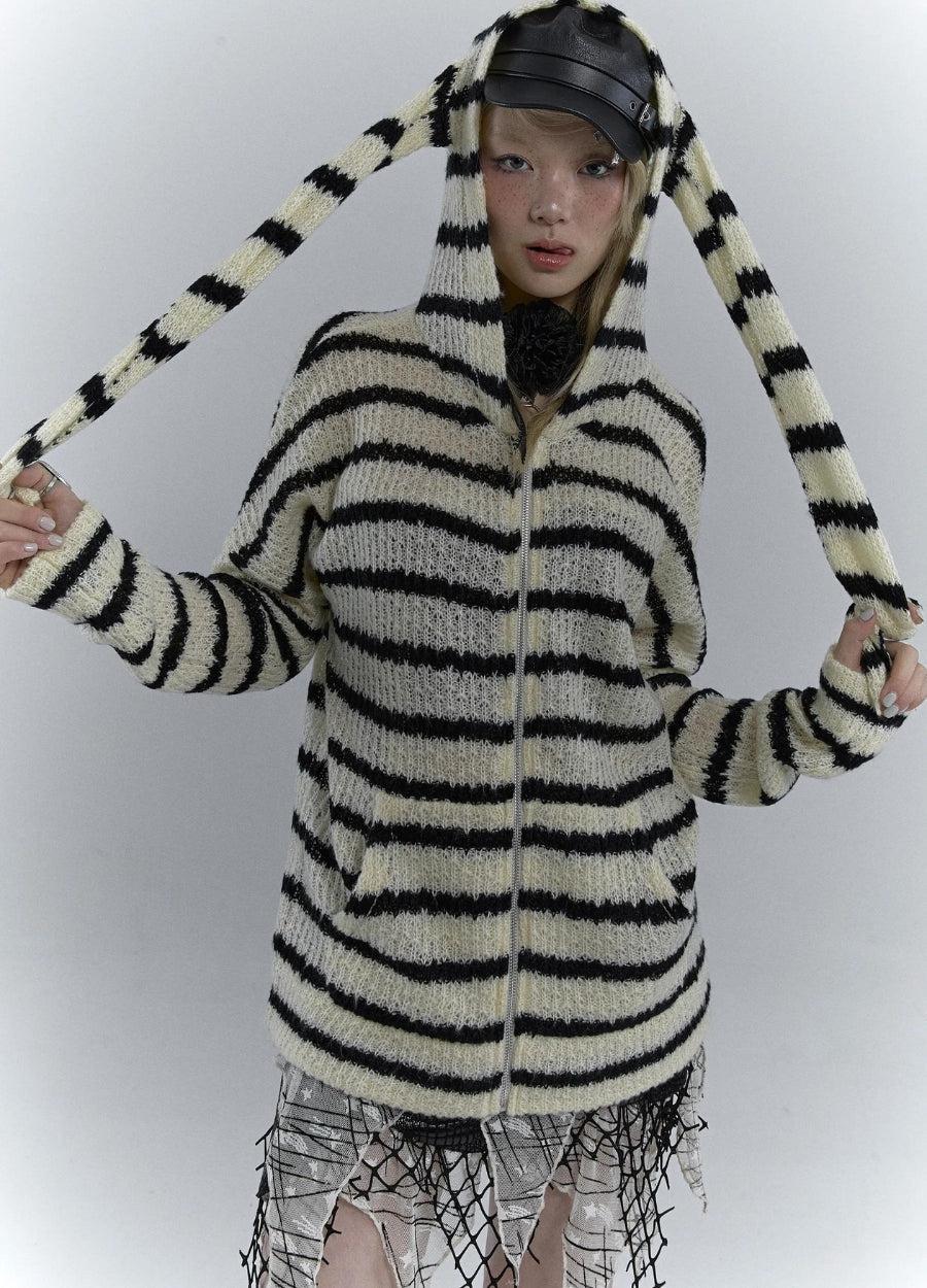 Rabbit Ears Hooded Cardigan Jacket Rabbit Ears Hooded Cardigan Jacket
