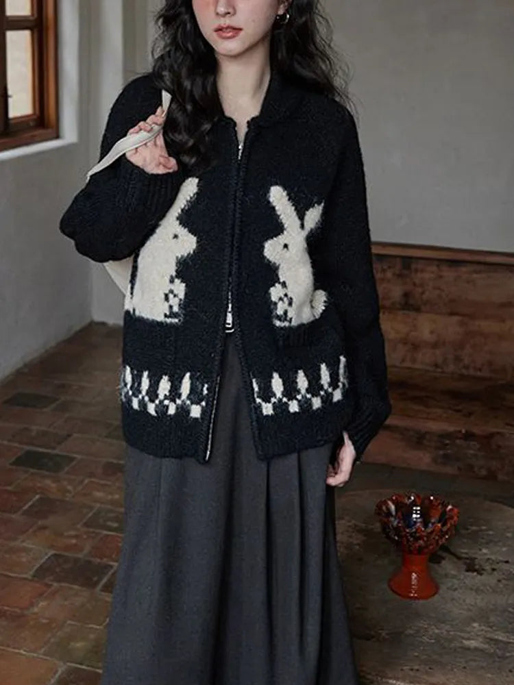Rabbit Knitted Zip Cardigan Rabbit Knitted Zip Cardigan