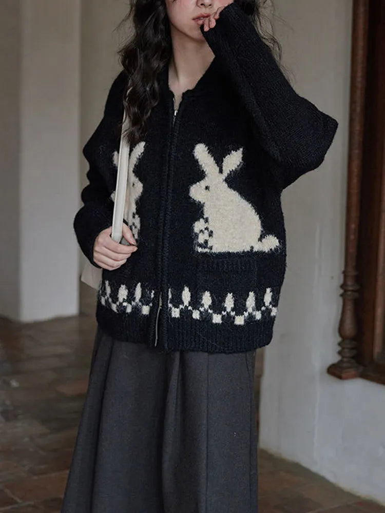 Rabbit Knitted Zip Cardigan Rabbit Knitted Zip Cardigan