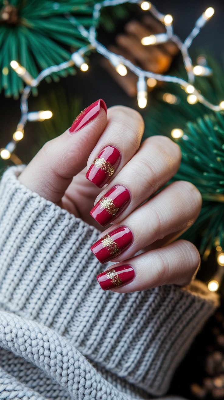 Bold Red Holiday Nail Designs for Festive Cheer outfit idea