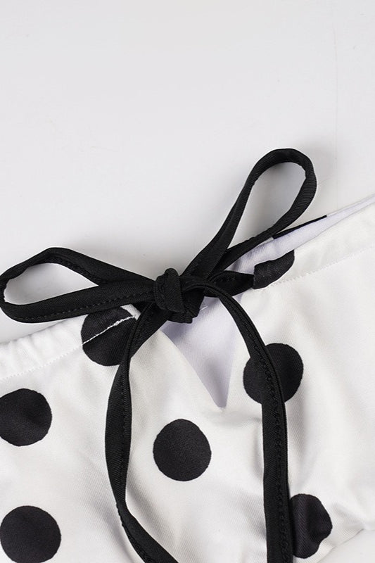 Retro Contrast Polka Dot Bikini Set Retro Contrast Polka Dot Bikini Set