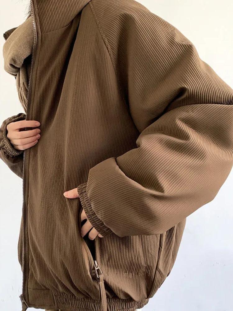 Ribbed High Neck Jacket Ribbed High Neck Jacket