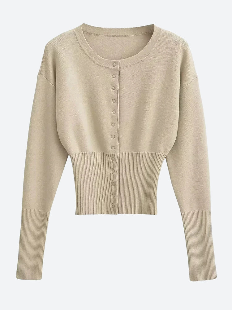Ribbed Slim Fit Cardigan Ribbed Slim Fit Cardigan