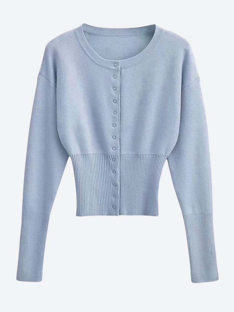 Ribbed Slim Fit Cardigan Ribbed Slim Fit Cardigan
