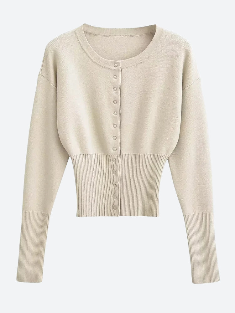 Ribbed Slim Fit Cardigan Ribbed Slim Fit Cardigan