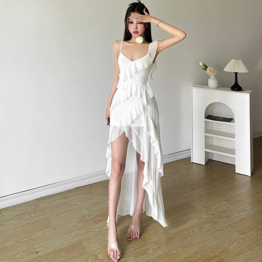 Ruffled Mullet Mini Dress Ruffled Mullet Mini Dress
