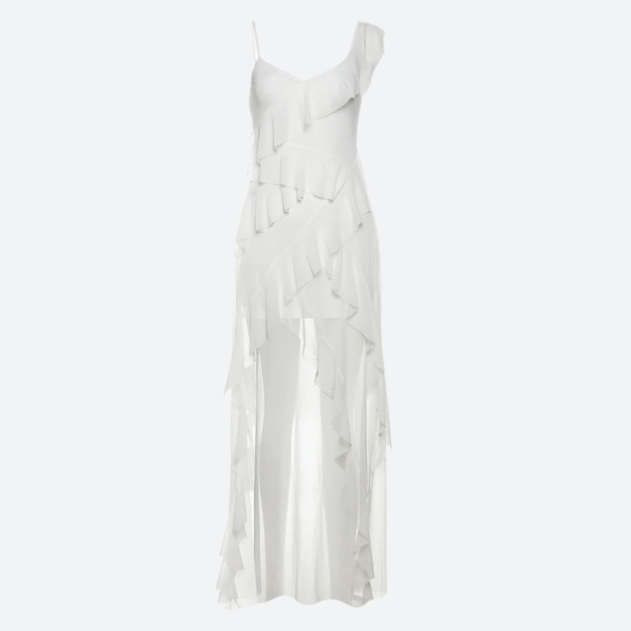 Ruffled Mullet Mini Dress Ruffled Mullet Mini Dress