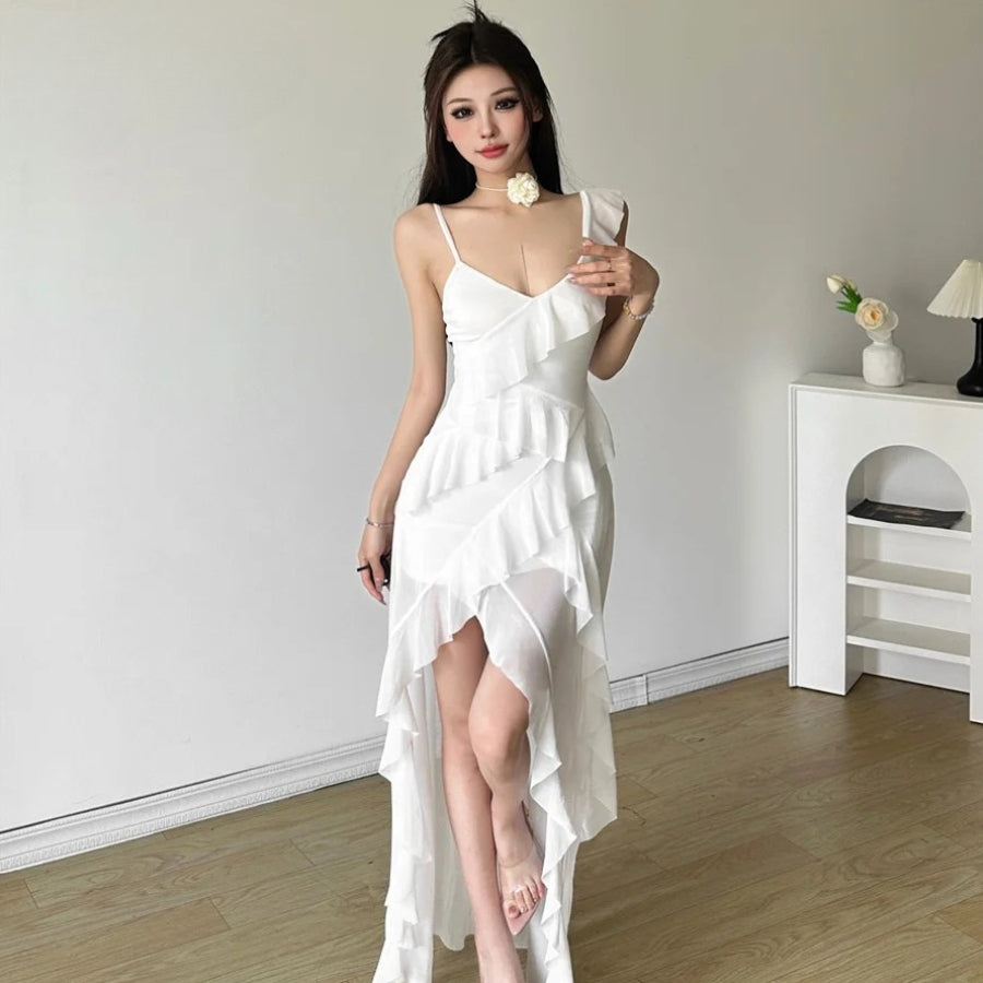 Ruffled Mullet Mini Dress Ruffled Mullet Mini Dress