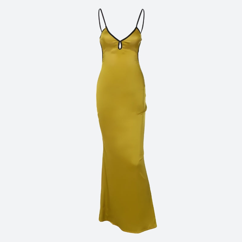 Satin Backless Maxi Dress Satin Backless Maxi Dress