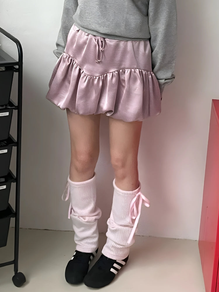Satin Bubble Mini Skirt Satin Bubble Mini Skirt