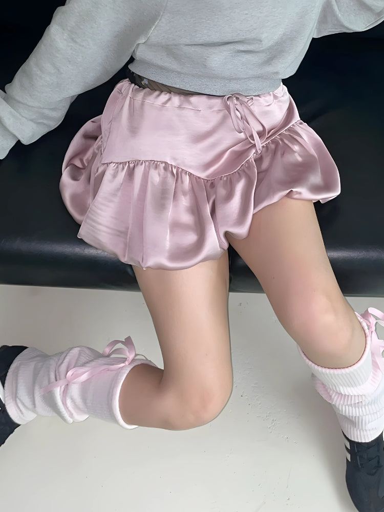 Satin Bubble Mini Skirt Satin Bubble Mini Skirt