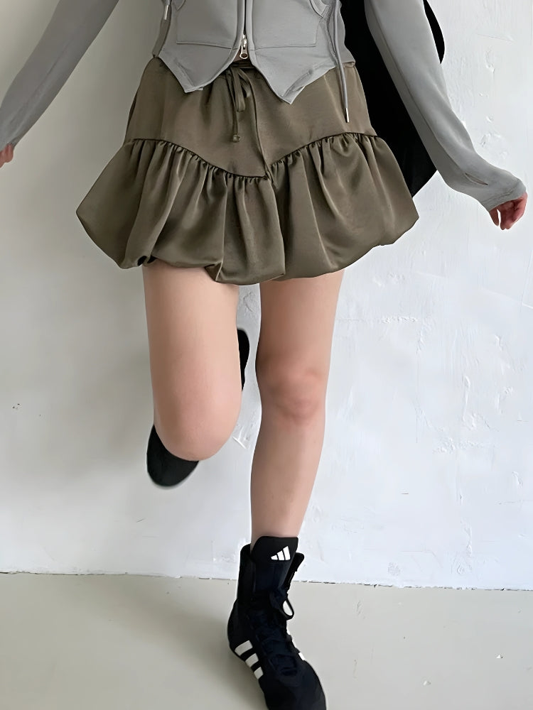 Satin Bubble Mini Skirt Satin Bubble Mini Skirt