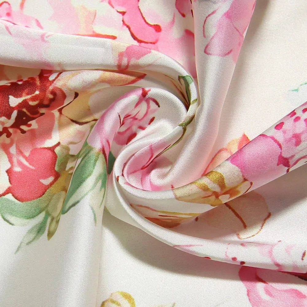 Satin Floral Pencil Maxi Dress Satin Floral Pencil Maxi Dress