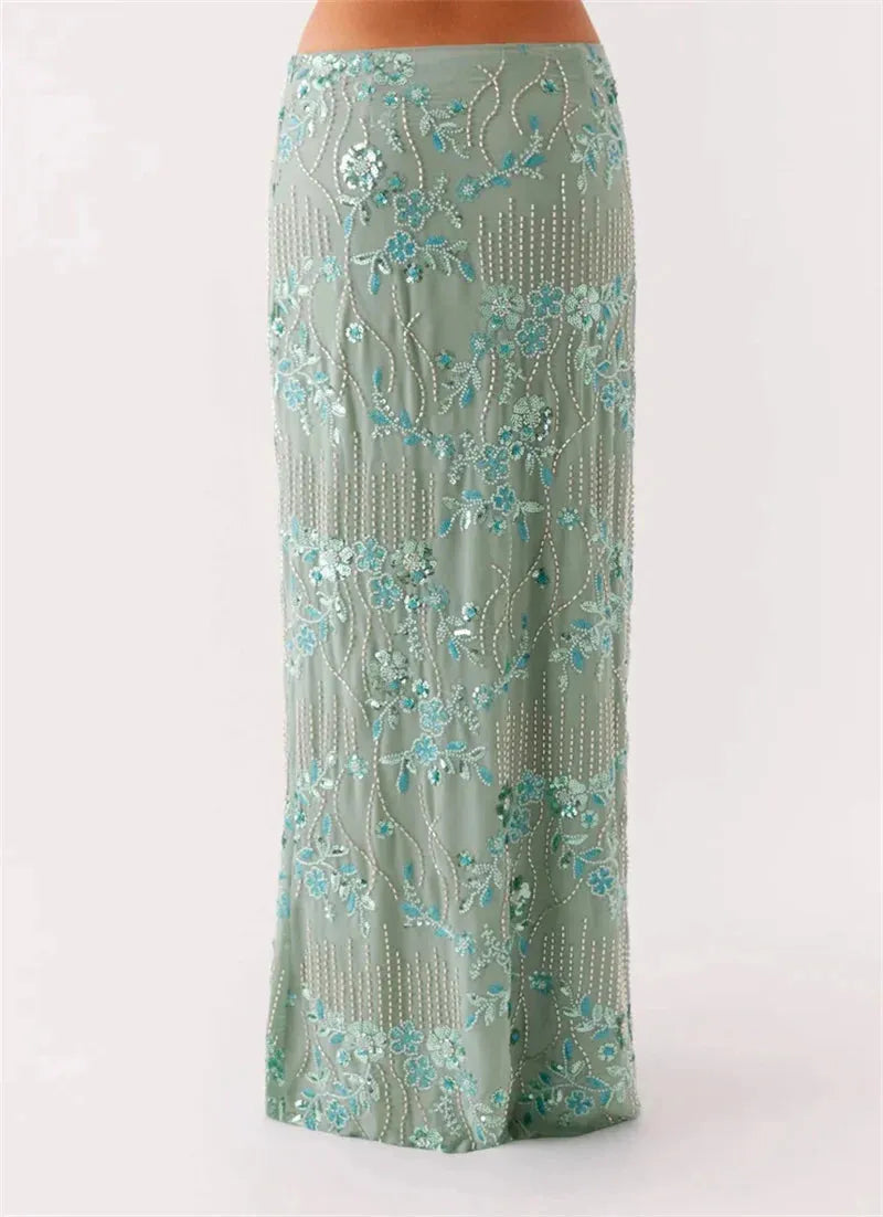 Sequin Embellished Maxi Skirt Sequin Embellished Maxi Skirt