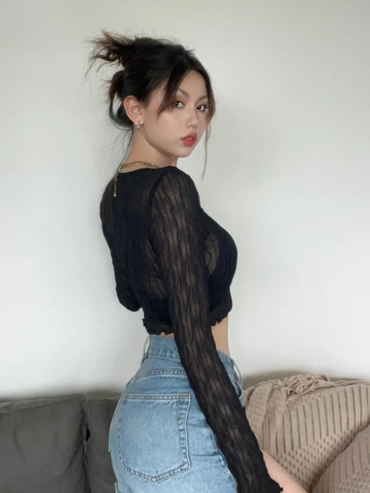 Sheer Crop Top