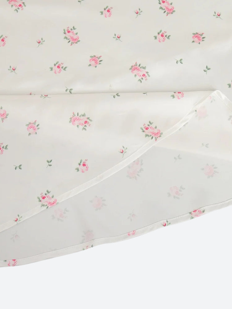 Soft Girl Floral Satin Midi Skirt Soft Girl Floral Satin Midi Skirt