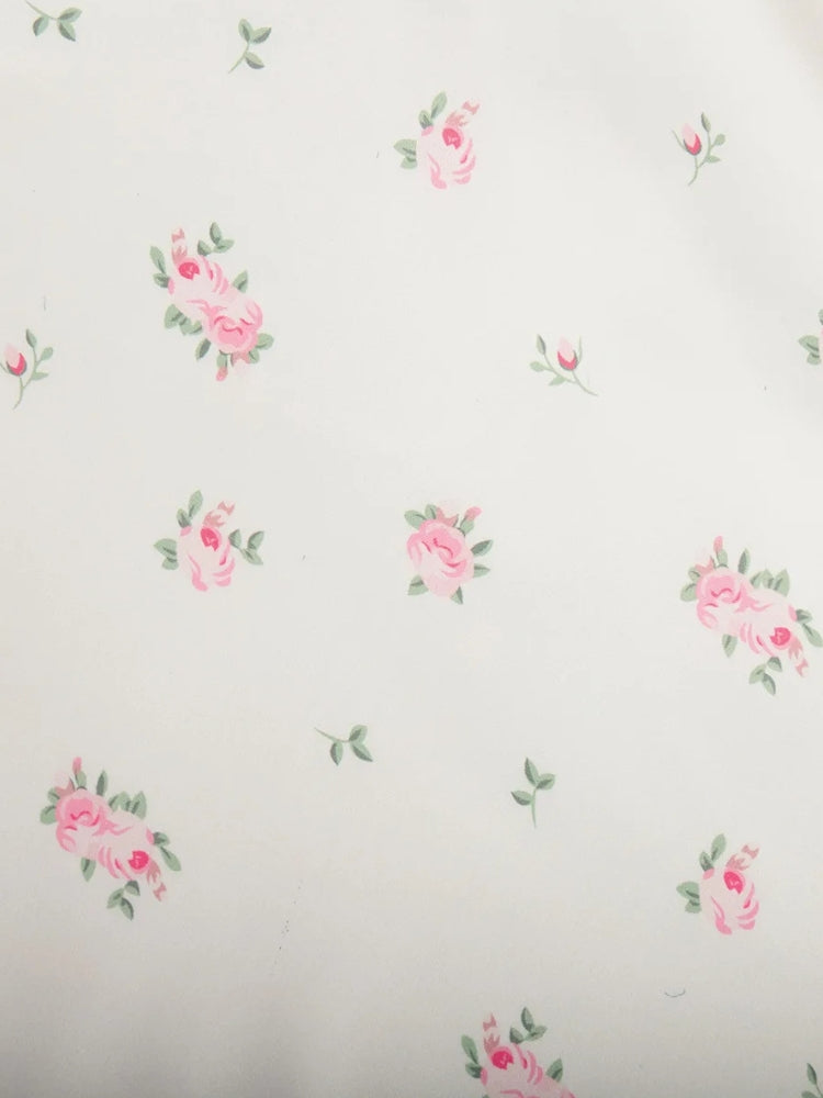 Soft Girl Floral Satin Midi Skirt Soft Girl Floral Satin Midi Skirt