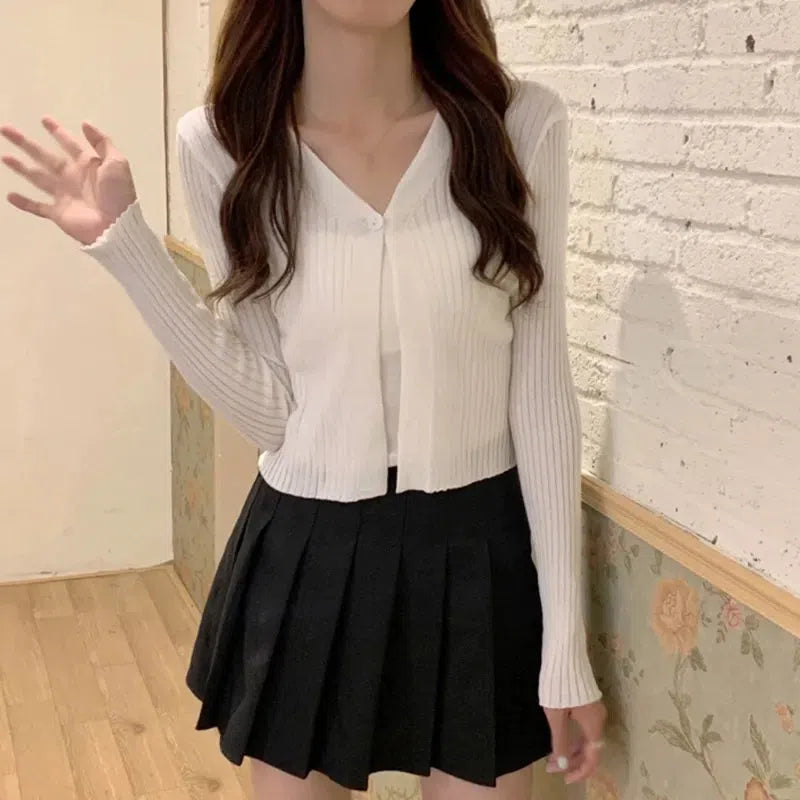Soft Girl One Button Cardigan Soft Girl One Button Cardigan