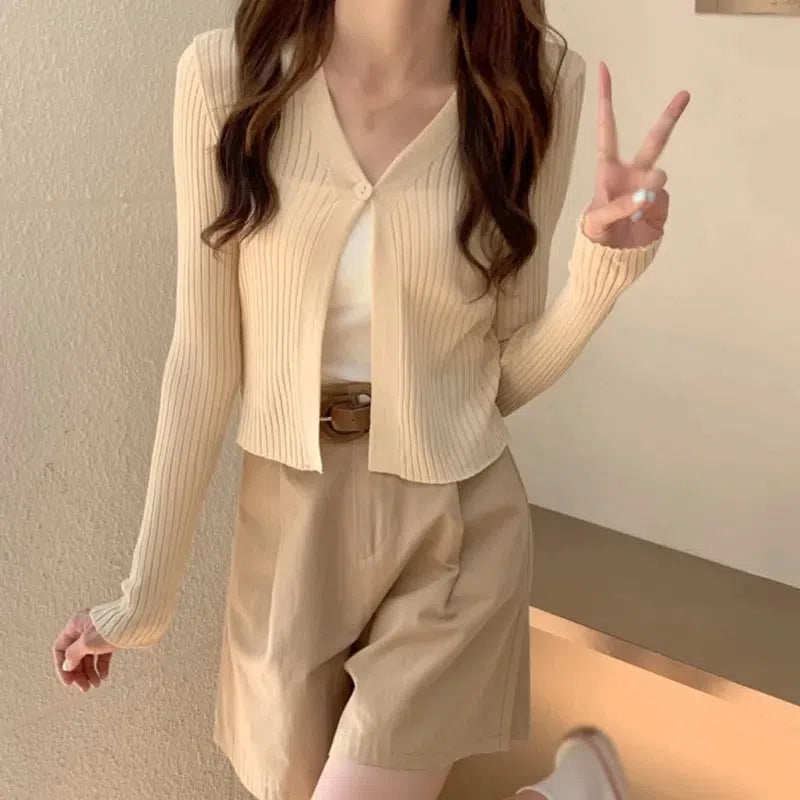 Soft Girl One Button Cardigan Soft Girl One Button Cardigan