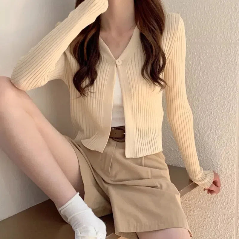 Soft Girl One Button Cardigan Soft Girl One Button Cardigan