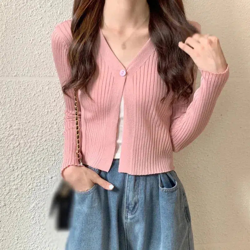 Soft Girl One Button Cardigan Soft Girl One Button Cardigan