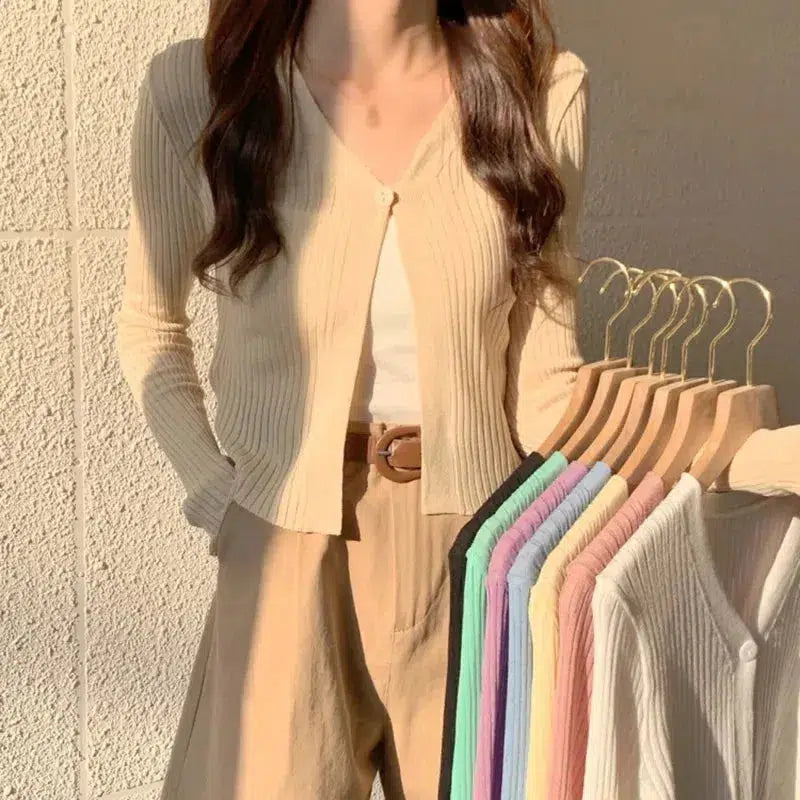 Soft Girl One Button Cardigan Soft Girl One Button Cardigan