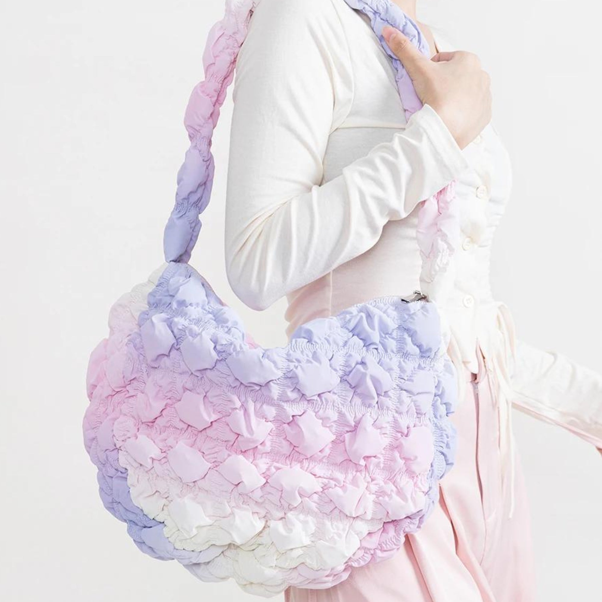 Soft Girl Rainbow Quilted Bag Soft Girl Rainbow Quilted Bag