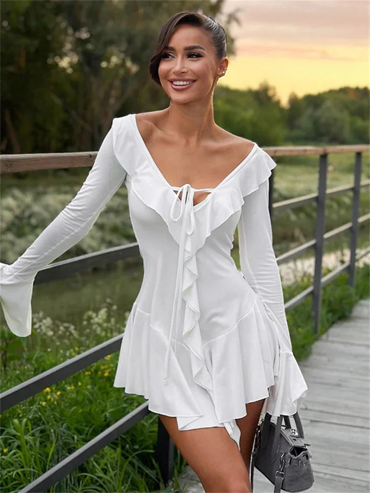 Soft Girl Ruffled Mini Dress Soft Girl Ruffled Mini Dress