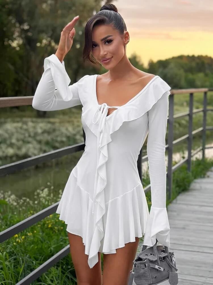 Soft Girl Ruffled Mini Dress Soft Girl Ruffled Mini Dress