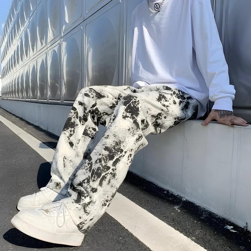 Spray Paint Straight Leg Jeans Spray Paint Straight Leg Jeans