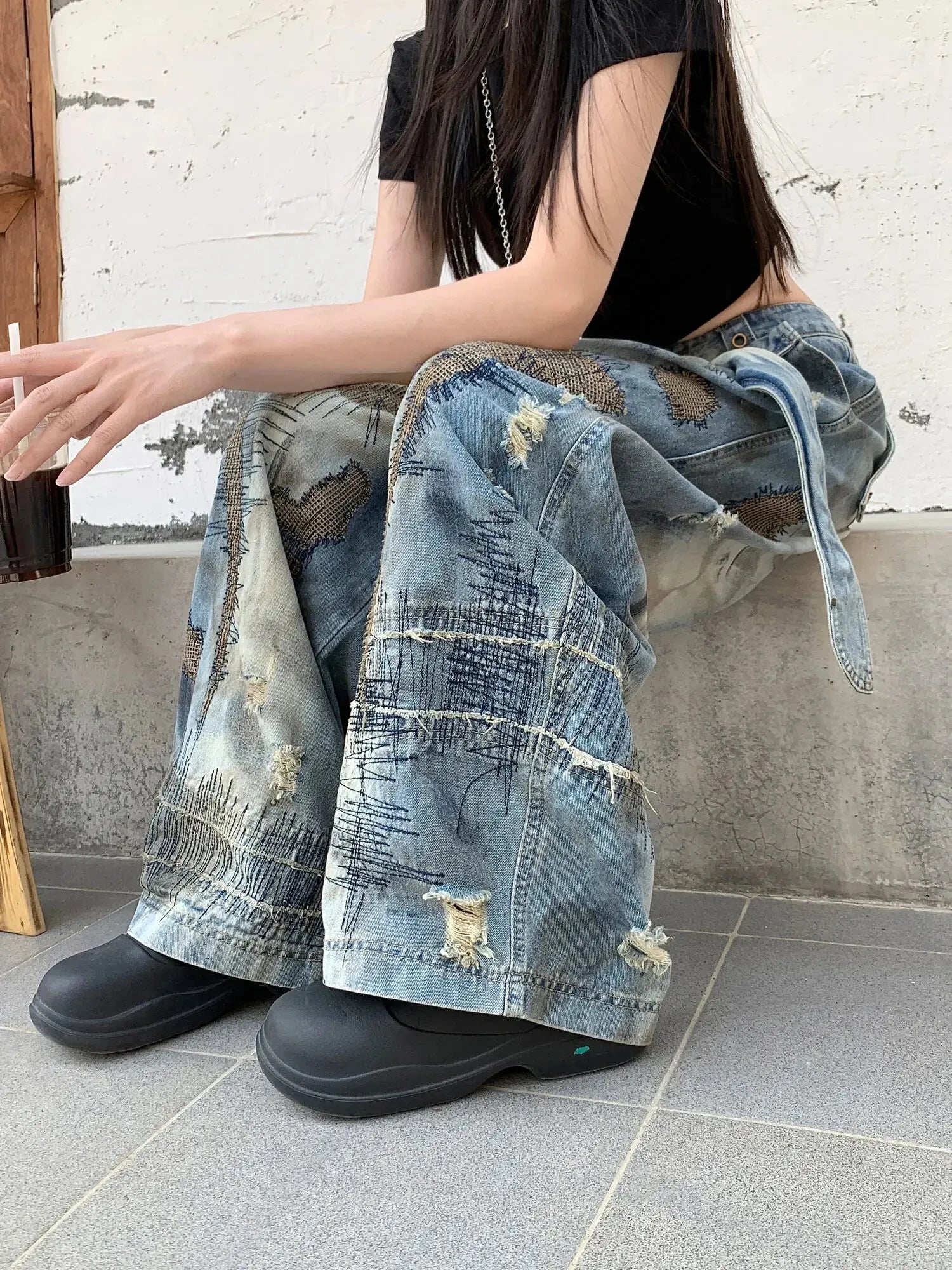 Stitch Baggy Jeans Stitch Baggy Jeans