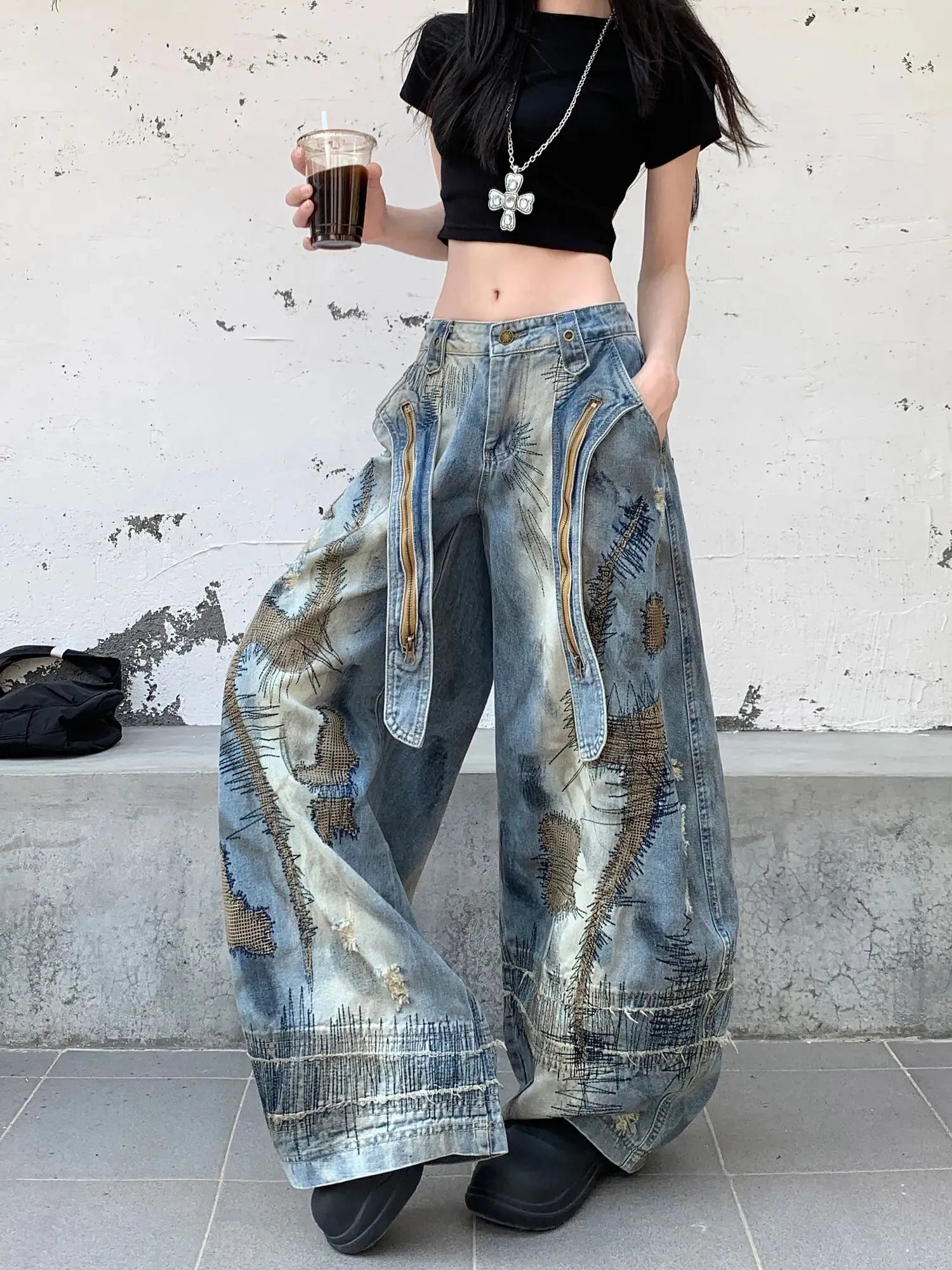 Stitch Baggy Jeans Stitch Baggy Jeans