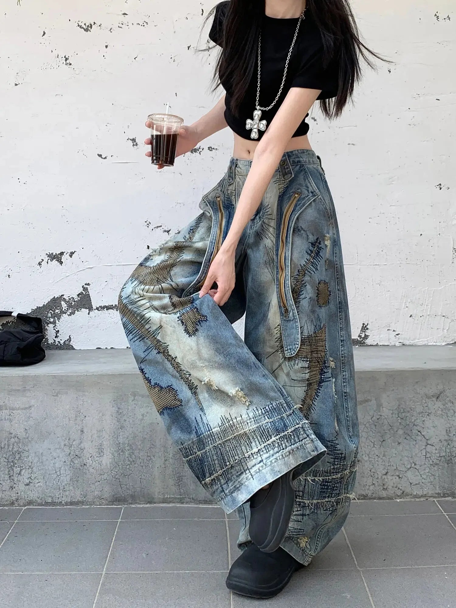 Stitch Baggy Jeans Stitch Baggy Jeans