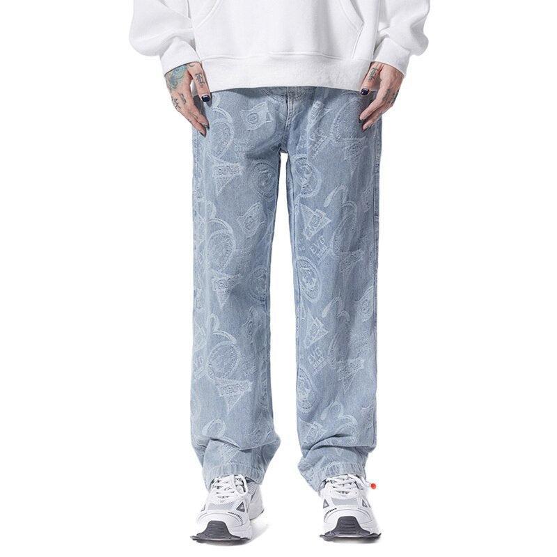 Straight Leg Printed Jeans Straight Leg Printed Jeans