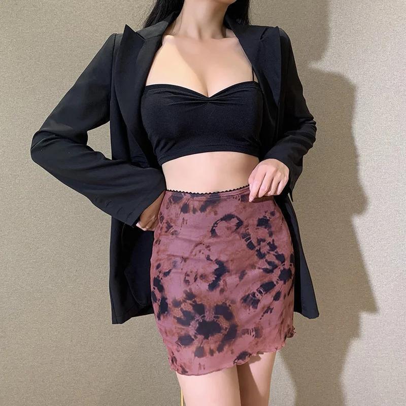 Tie Dye Mesh Mini Skirt Tie Dye Mesh Mini Skirt