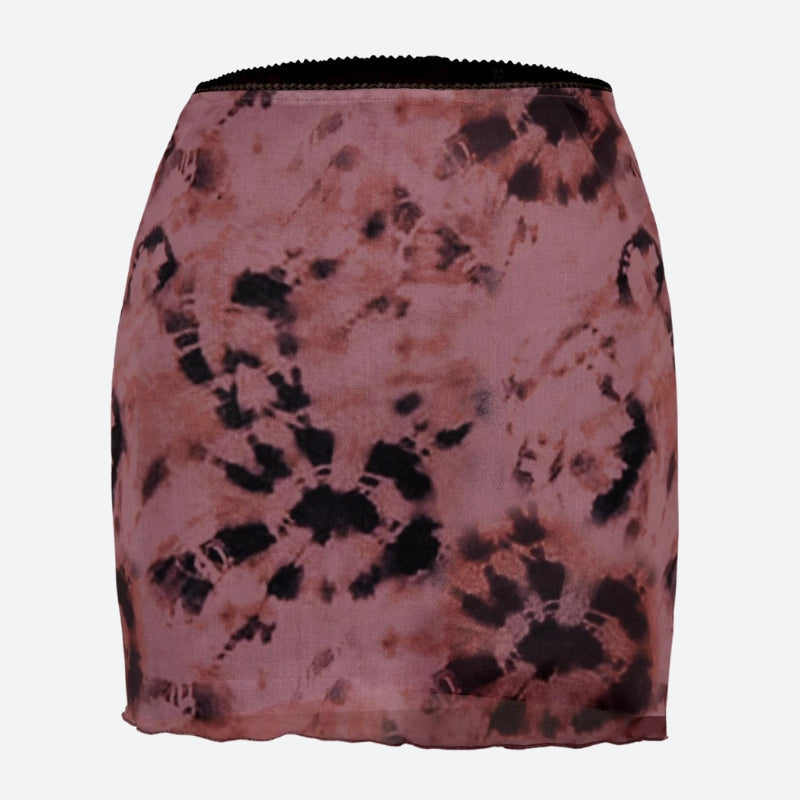 Tie Dye Mesh Mini Skirt Tie Dye Mesh Mini Skirt
