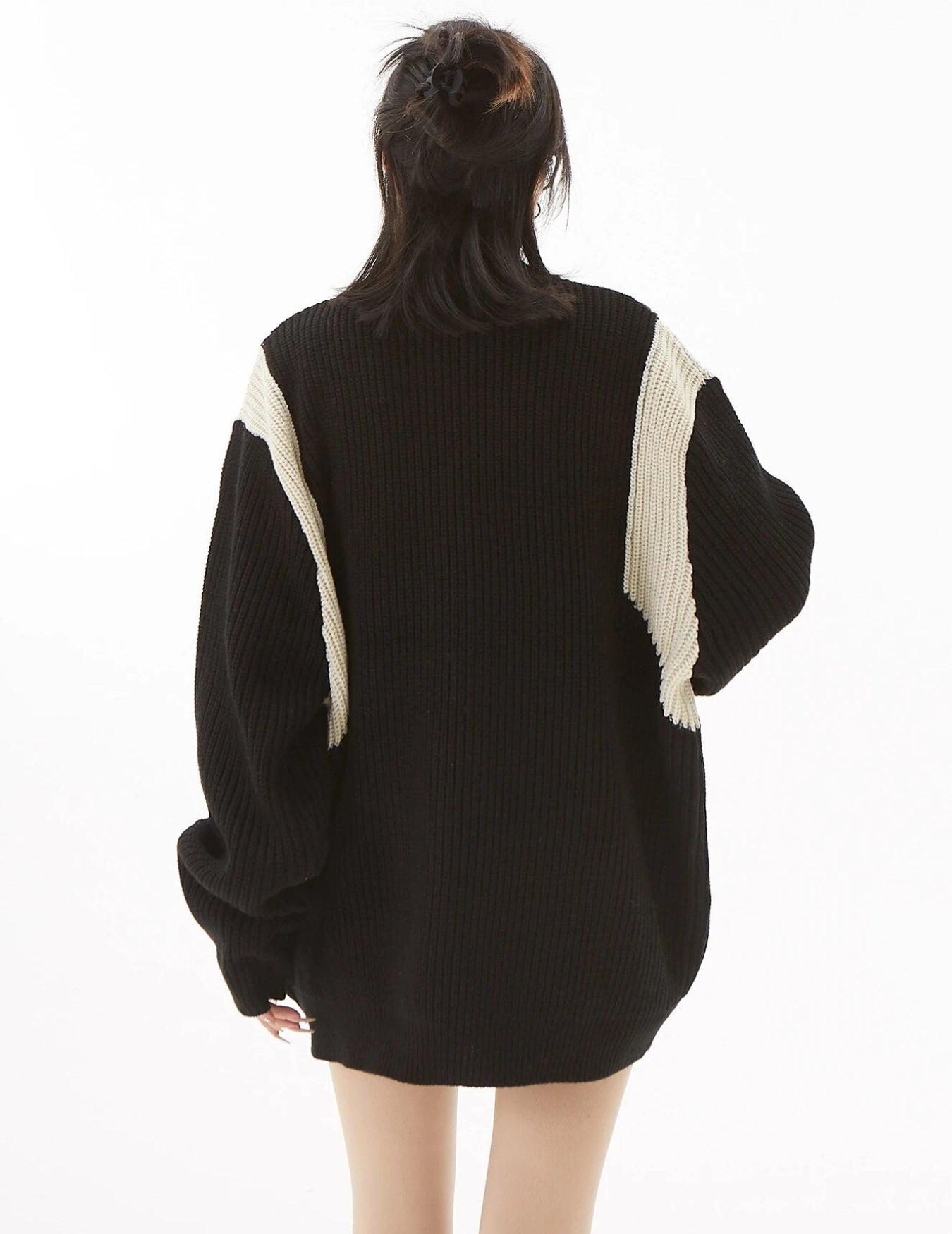 Turtleneck Zip-Up Loose Cardigan Turtleneck Zip-Up Loose Cardigan