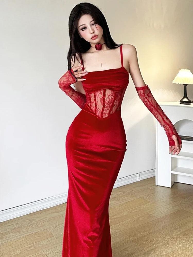 Velvet Lace Maxi Dress Velvet Lace Maxi Dress