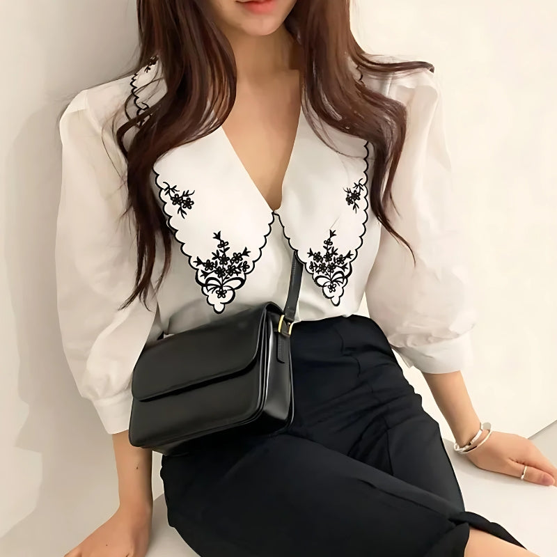 Vintage Embroidered Collar Shirt Vintage Embroidered Collar Shirt