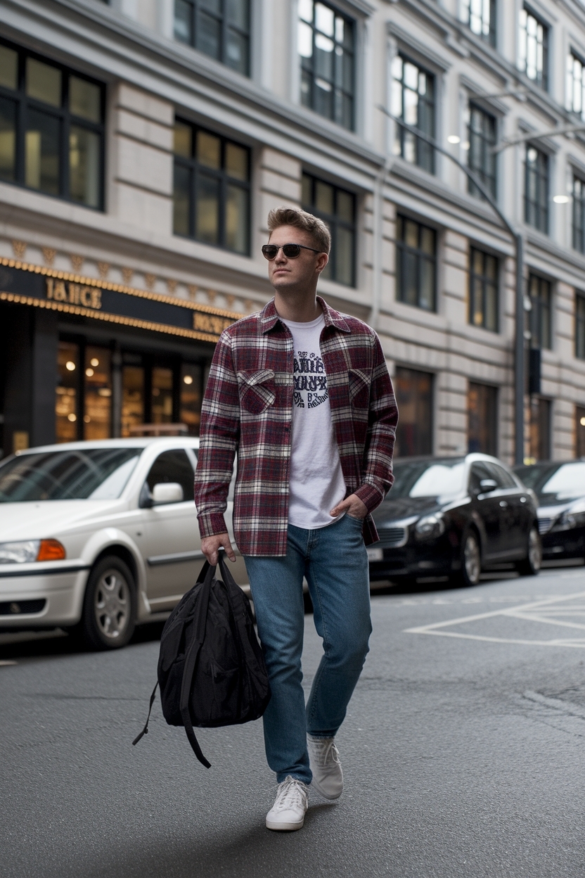 Stylish 90s Fashion Outfits Men Grunge Style to Rock outfit idea