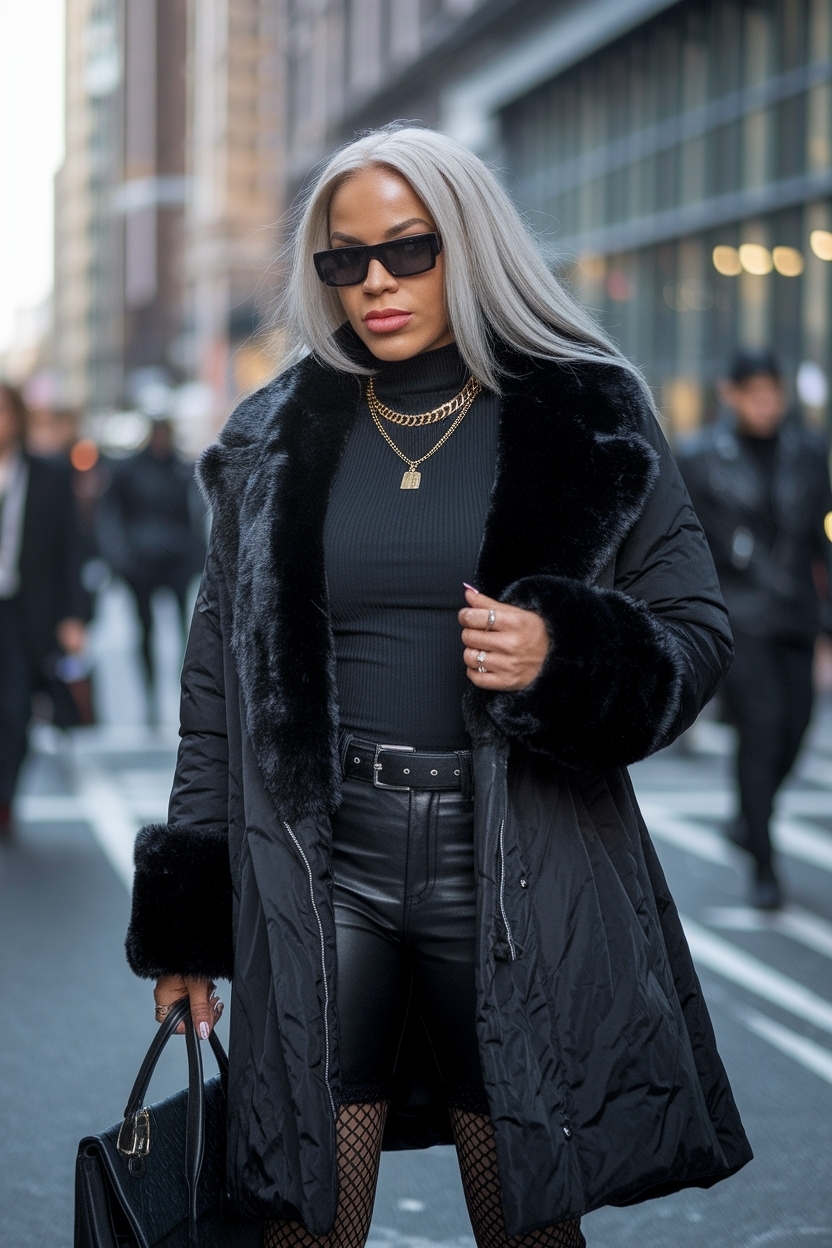 All Black Outfits Black Women Baddie: Effortless Elegance outfit idea