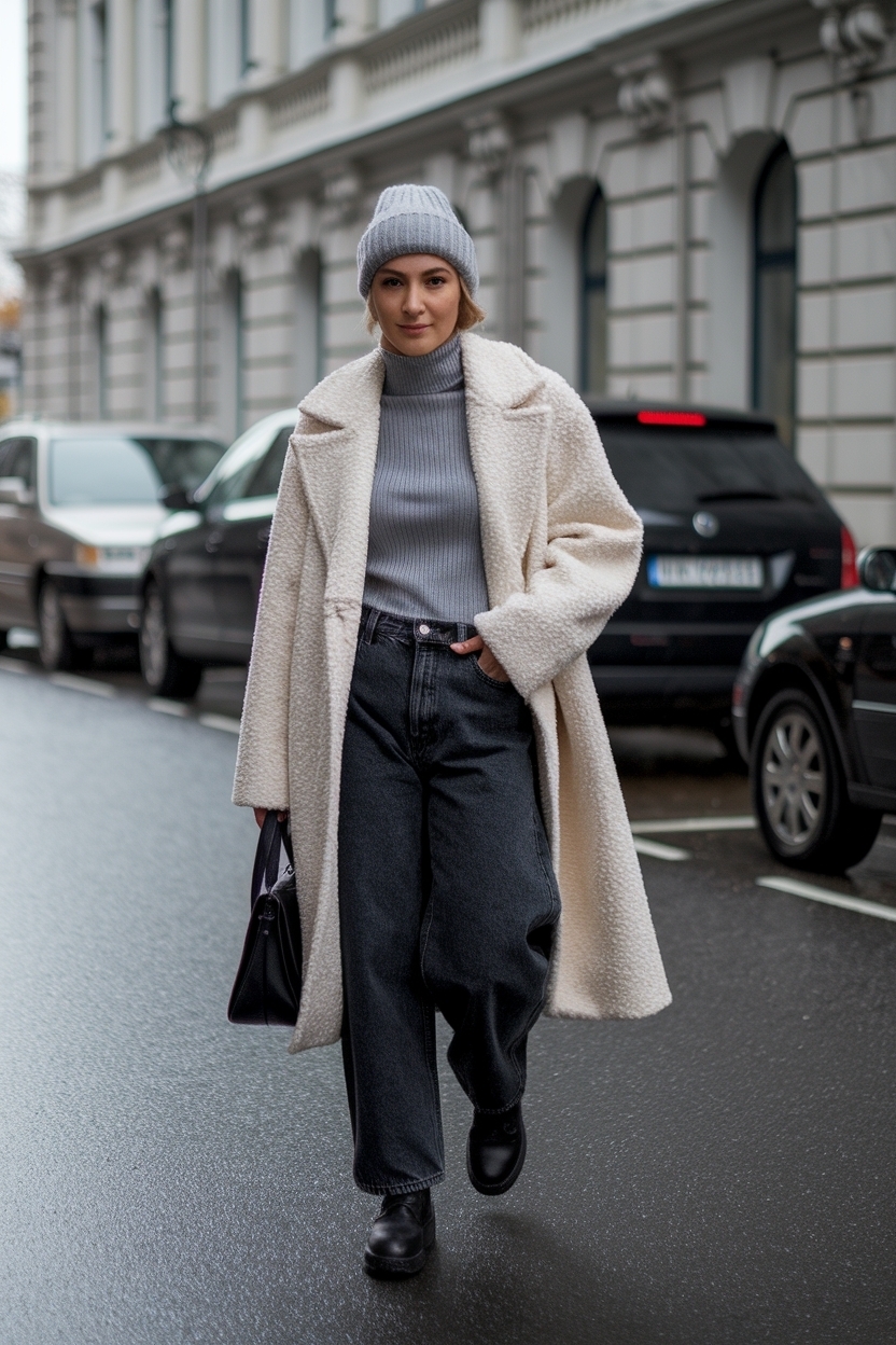 Baggy Black Jeans Outfit Winter: Comfort and Trend Combined outfit idea