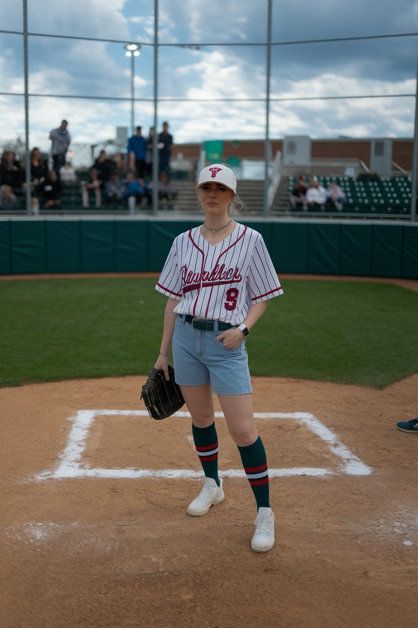 Trendy Baseball Jersey Outfit Women Fashion Ideas to Try outfit idea