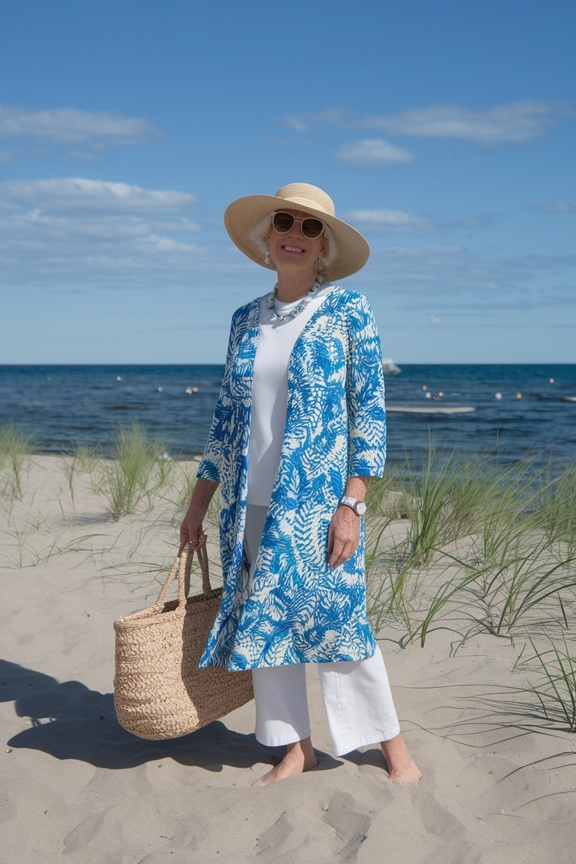 Beach Outfit for Older Women Over 60: Stylish Options outfit idea