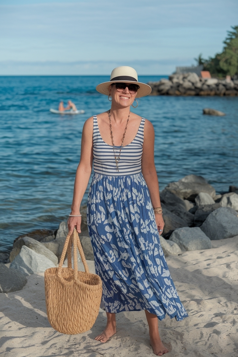 Beach Outfit for Women Over 40 Over 50: Ageless Styles outfit idea