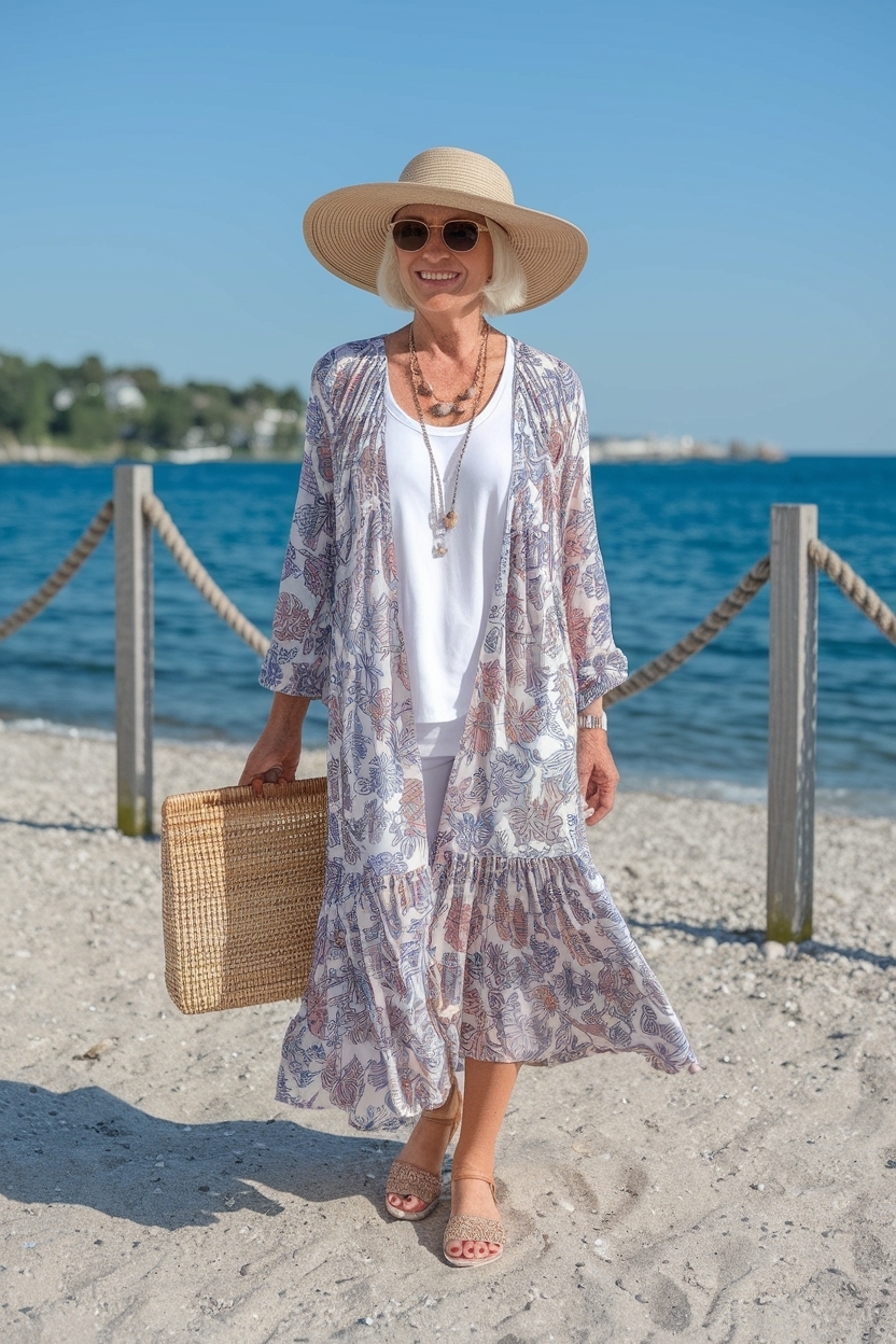 Beach Outfit for Women Over 60: Elegant and Breezy Ideas outfit idea